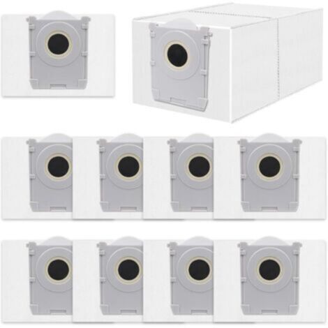 10 Sacs à Poussière pour ECOVACS T50 Pro Omni/T50 Max Pro/T50 Omni/X8 PRO/X9 PRO Robot Aspirateur,Accessoires de Sac à Poussière à Charbon Actif (1/4)