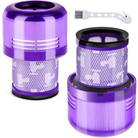 Filtre pour Dyson V10 SV12, 2 Filtres de Remplacement pour Aspirateur Dyson V10 SV12 Cyclone Séries, V10 Absolute Animal Motorhead Total Clean SV12 Accessoire Sans Fil  DY-969082-01 (1/5)