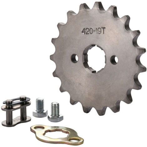 Pignon avant 19 dents, petit pignon, alésage central de 20 mm, spécification 420. Transmission pour moteur de moto, adaptée aux véhicules tout-terrain, mini-voitures et modifications de petite cylindr (1/5)