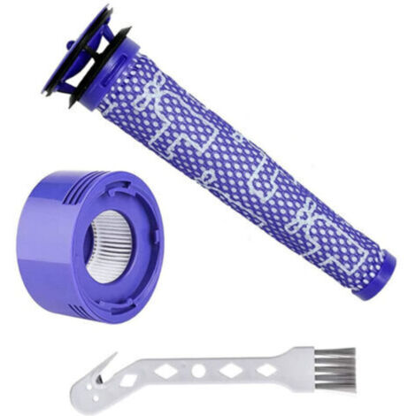 V7 V8 Filtre pour Dyson, 3Pack Filtres de Rechange pour Aspirateurs Dyson V7 V8 , 1 Post-Filtres, 1Pré-Filtres , 1 brosse blanche (1/5)