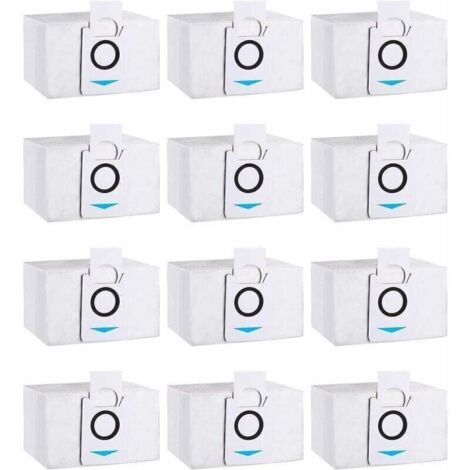 Lot de 12 Sacs d'aspirateur Accessoires compatible avec Ecovacs Deebot X1 Omni, X1 e Omni, X1 TURBO, T20 Omni, Sac à poussière de Rechange pour ecovacs deebot Aspirateur (1/4)