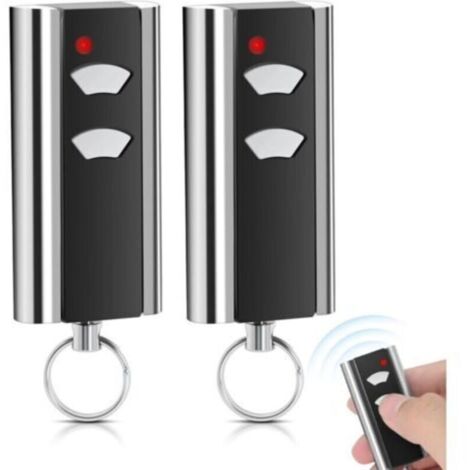 Lot de 2 télécommandes pour ouvre-porte de garage Normstahl RCU 433 2K, code tournant, compatible avec RCU 433-2, RCU 433-4, EA433 2KM, EA433 2KS, T433-4 (1/4)