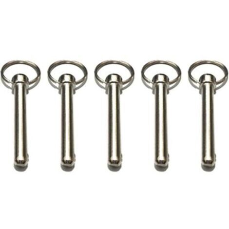 10pcs Goupilles à Dégagement Rapide Goupille de Verrouillage 8mm Avec Extrémité à Boule à Ressort Accessoires de Verrouillage, Matériel Marin, Broche Supérieure Bimini,Diamètre 8 Mm, Longueur Totale 7 (1/4)