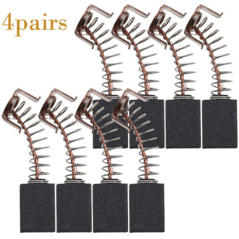 4 paires de balais de charbon pour moteurs 12 x 8 x 5 mm, compatibles avec les meuleuses d'angle WS125 Black & Decker G720,de (1/4)