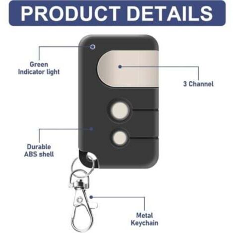 2 Télécommande d'ouverture de Porte de Garage Compatible avec Chamberlain MotorLift LiftMaster TX4RUNI,TX2REV,84335EML,84333E,94333E,4335EML 433,92MHz télécommandes pour MotorLift 500, 700, 1000 (1/4)