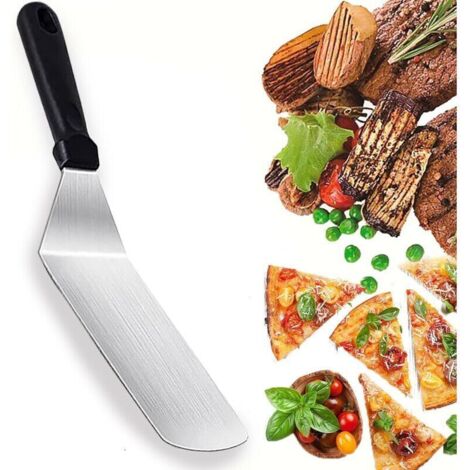 1 PCS Spatules coudées à Gâteau pâtisserie, Spatule en acier inoxydable, Accessoires pour barbecue, Spatule à hamburger, Spatule à crêpes, Idéale pour barbecue et grill à dessus plat (1/4)