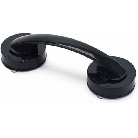 BCC Poignée Avec Ventouse, Noir Rampe de Salle de Bain, Antidérapant Sécurité Etanche et Amovible avec Ventouse Poignée Pour Fenêtre, Porte, Salle de Bain (19.4 x 6.5 x 5 cm) (1/4)