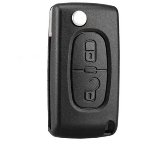 Boutons Coque Clé Compatible CE0536 clé à Rabat Pliable pour Peugeot 207 307 308 407 408 3008 5008 Citroen C2 C3 C4 C5 C6 C8 (2 Boutons, CE0536) (1/4)