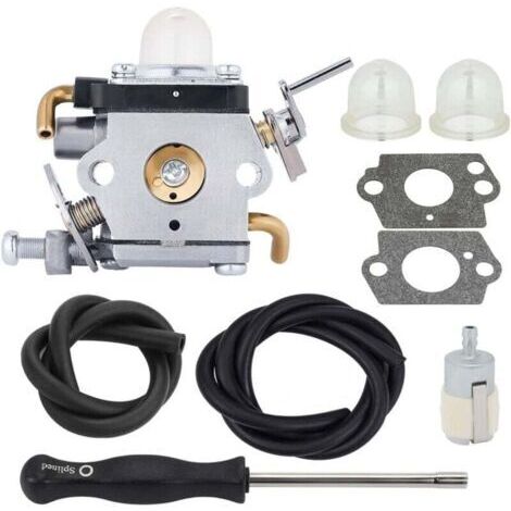 Carburateur avec joint Tuyau d'essence Bougie d'allumage pour Husqvarna 122LD 122C Coupe-bordure Remplace 581734301 574386701 (1/4)