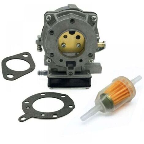 Kit Carburateur 693480 Compatible Moteur 16 5 CV Bicylindre 42A707 Quatre Vis Outil Jardin Métal Argent (1/4)