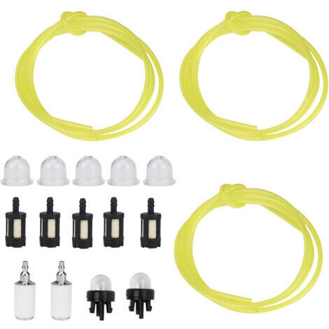 Ensemble de Tuyau Flexible et Filtre pour Carburant, 1.5m, 3 Tailles Différentes, Inclus Ampoule et Primer - (1/3)