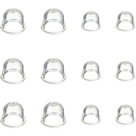 12 Pièces Carburateur Amorce Pompe Ampoule 19 mm et 22 mm Poire Pompe Amorcage Accessoires de Carburateur pour Debroussailleuse Tronçonneuse Souffleur Tondeuse, (1/4)