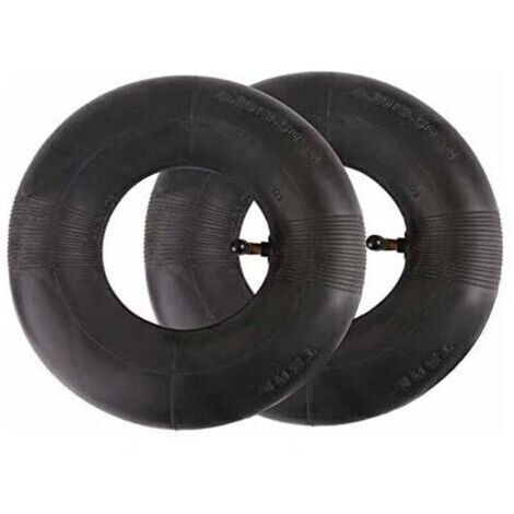Lot de 2 chambres à air de 4.10/3.50-4" pour chariot à main, chariot de transport, chariot de jardin, tondeuse à gazon - Rechange pour 4,10-4 (1/4)