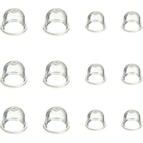 12 Pièces Carburateur Amorce Pompe Ampoule - 19 mm et 22 mm - Poire Pompe Amorcage - Accessoires de Carburateur pour Debroussailleuse Tronçonneuse Souffleur Tondeuse (1/4)