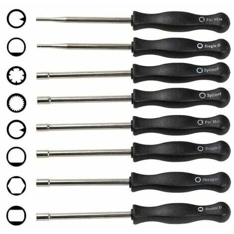 8PCS Tournevis de Carburateur Différents, Ensemble d'Outils de Réglage du Carburateur Réglage du Carburateur pour Moteurs 2 Temps (1/5)