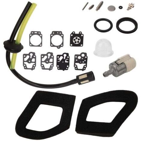 Kit de filtre à air de carburateur Accessoires d'outils de jardin Filtre de carburateur pour tondeuse à gazon GX35 GX25 HHB25 HHH25 K20 WY avec filtre à carburant (1/4)