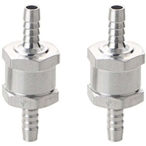 Stück 6 mm Aluminium-Kraftstoffrückschlagventil, Kraftstoffregelventil für Benzin-Diesel-Vergaser, Niederdruck-Kraftstoffsysteme (1/4)