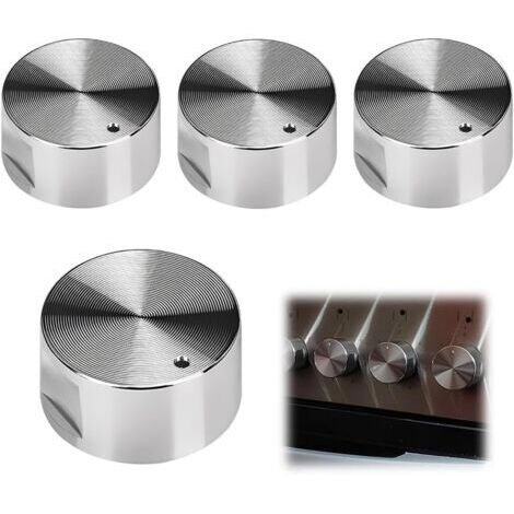 Bouton Gazinière Universel 4 Pièces En Métal, Diamètre Intérieur 6Mm Pour Four Et Cuisinière (1/5)