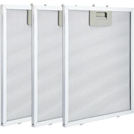 Grille Hotte Aspirante 3 Pièces Filtre pour hHotte Aspirante de Cuisine 320 x 260mm Compatible avec AEG Whirlpool et autres pour Hottes Aspirantes de Nombreuses Grandes Marques