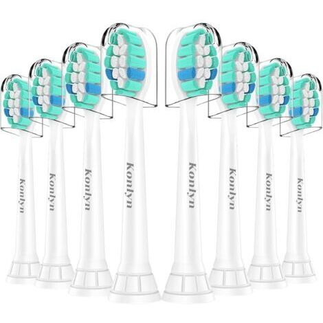 8 Pack Brossettes de rechange compatible pour Philips Sonicare - Têtes de Brosse à dents électrique avec Sonicare, Blanc