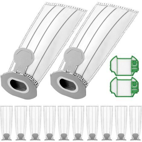 12 Pièces Sac Aspirateur compatible avec Vorwerks Kobold VK7 FP7, Sac de Filtres de Rechange avec 2 Filtres de Protection du Moteur, Sacs Accessoires Filtre compatible Aspirateur Kobold VK7 (1/5)