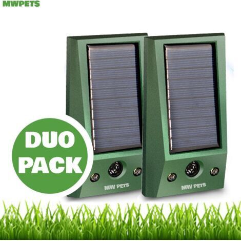 Le répulsif solaire et anti-moustiques à ultrasons pour chiens et chats dissuade les parasites et les souris et est rechargeable via un panneau solaire externe qui émet en continu des ondes ultrasoniq (1/5)