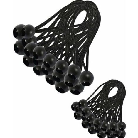 30 Pièces Tendeur Elastique, Tendeur Bache, Sandow Elastique, Tendeur Élastique pour Pavillon, Bâche, Camping, Tente, Rideaux Harnais d’Extension(200mm ),Dolaso (1/5)