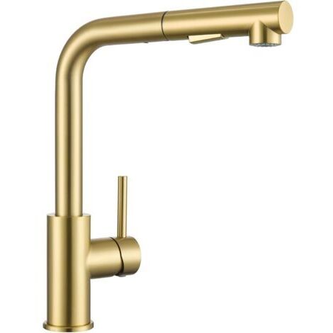 Robinet de cuisine noir anthracite - Robinet de cuisine extensible haute pression - Mitigeur de cuisine avec douchette - Deux types de jet d'eau - Robinet d'évier en acier inoxydable (1/5)