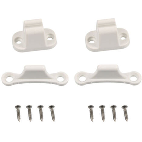 Retenue De Porte Caravane 2 Pièces Serrure de Porte Retenue pour RV Remorque Camper Camping Car Cargo Remorque(Blanc) (1/5)