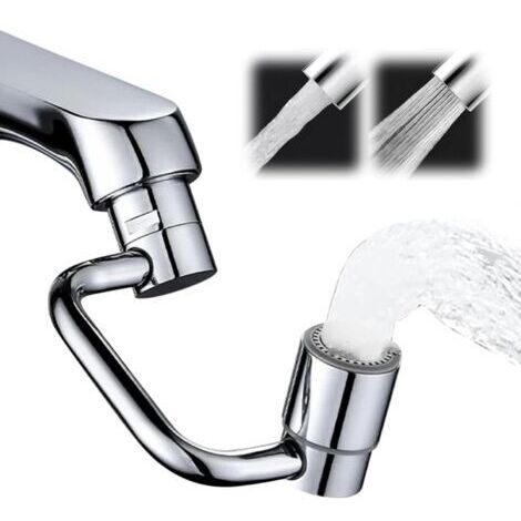 Embout Robinet Cuisine Rotatif à 1080°, Adaptateur Mousseur Robinet Cuisine Durable Anti-éclaboussures avec 2 Modes Mousseur, Rallonge Robinet Cuisine pour Évier de Bain Lavabo & Cuisine (1/5)