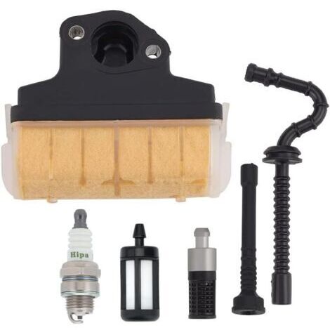 Filtre à air MS250 MS210 MS230 pour tronçonneuse Stihl 021 023 025 MS210 MS230 MS250 avec filtre à huile et bougie d'allumage pour pièces de tronçonneuse MS250 Stihl (1/4)