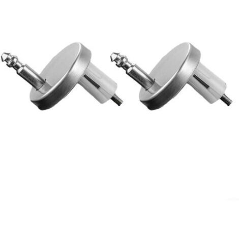 Lot de 2 vis de charnière de siège de toilette en acier inoxydable, boulons de fixation de rechange avec écrous de puits pour couvercles fixes supérieurs, broche de 8 mm de diamètre pour (1/5)