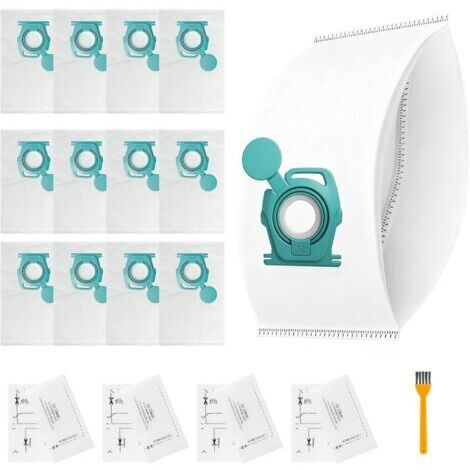 Lot de 12 Sacs Aspirateur pour Miele Guard S1/L1/M1 Junior Flex Parquet Silence AllFloor Performance Comfort Cat Dog Serie, Joint Anti-Fuite, avec 4 filtres de protection du moteur (1/5)