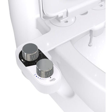 Pulvérisateur de bidet non électrique avec accessoire de toilette pour bidet à double buse, nettoyage avant (1/5)
