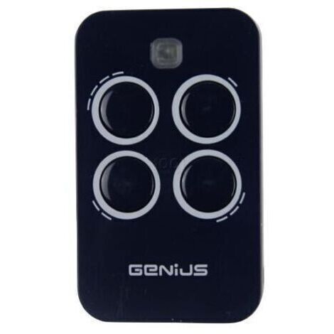 Genius – Télécommande pour moteurs – 4 canaux – Alimentation 12 V – Fréquence 433,92 MHz – Émetteur mural au design élégant