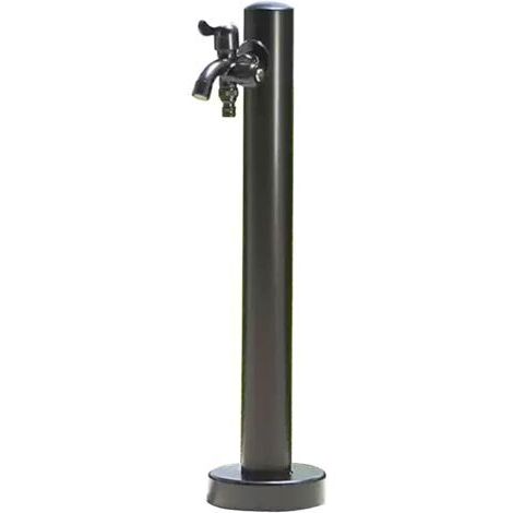 Colonne à Eau de Jardin, Robinet D'extérieur, Pompe à Eau pour Jardin à Montage au Sol, Colonne à Eau en Acier Inoxydable, Colonne d'eau Verticale Cylindrique(Noir A - 60cm)