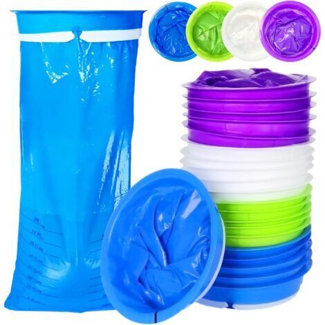 20 Pièces Sac Vomissement Voiture 1000ml, Sac a Vomi Haute Densité avec Bouton-Pression, Sac de Collection Vomi pour Voiture et Voyage pour Femmes Enceintes Urgences Malades Enfant Adulte