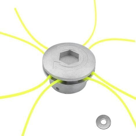 Tête de coupe en aluminium, tête de coupe universelle à 4 fils, tête de coupe en aluminium, tête de tondeuse à gazon, tête de débroussailleuse pour jardin, pelouse, terrasse (1/4)