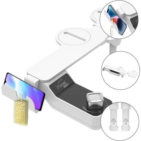 Bidet Toilette WC, Pulvérisateur Bidet Kit, Portable Bidet non Électrique, Toilettes Portatives avec Double Buses Rétractables Autonettoyantes, Bidet Kit Complet (Mode Eau Froide)