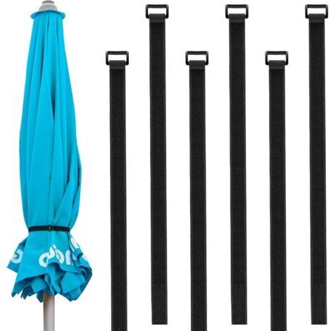 Sangle de parapluie de Patio réutilisable, sangles de fixation réglables pour Parasol, accessoires polyvalents pour parasol de Patio, 6 paquets (1/4)