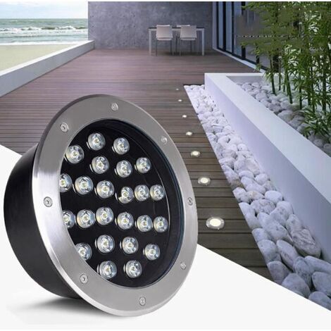 Spot Encastré Extérieur - Éclairage Paysager LED, IP67 Étanche Lampe Jardin Enterré, 220V en Acier Inoxydable Projecteur De Chemin Intégré, Spot Exterieur(Warm White Color,36w)