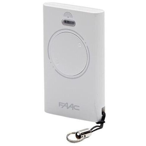 Télécommande FAAC XT2 à 2 canaux, 433 MHz, blanche, émetteur à code tournant SLH LR d'origine - 787007 (1/5)