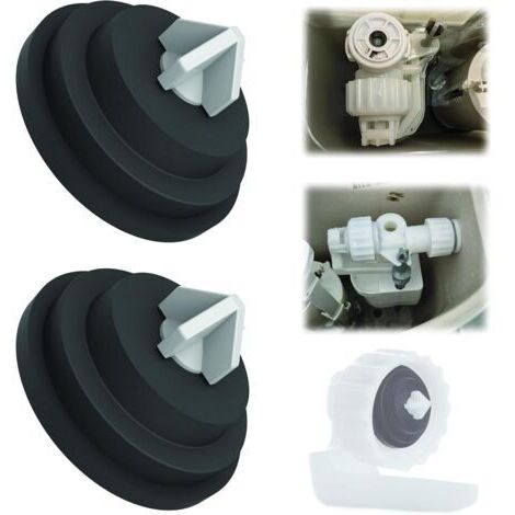 LOT 2 JOINTS MEMBRANE AVEC INSERT POUR ROBINET FLOTTEUR BATI-SUPPORT TOILETTE WC MÉCANISME DE CHASSE D'EAU STOP FUITE REMPLACEMENT COMPATIBLE AVEC SIAMP CLASSIC SWITCH OPTIMA COMPACT ETC…