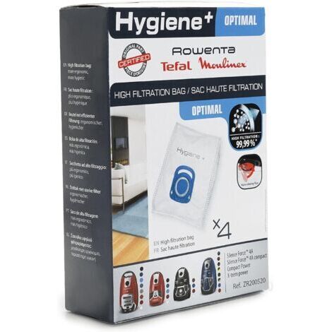 4 Sacs Rowenta Hygiene Plus ZR200520 (RO6485EA / RO6883EA)