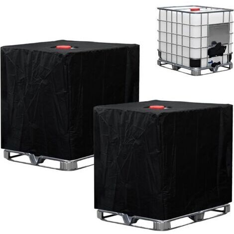 Bache Cuve 1000l, Bâche de Récupérateur d'eau 1000l, Bâche pour Cuve 1000 litres, Anti-poussière Anti-UV Anti-Pluie (116 x 100 x 120 cm) (Lot de 2) (1/5)