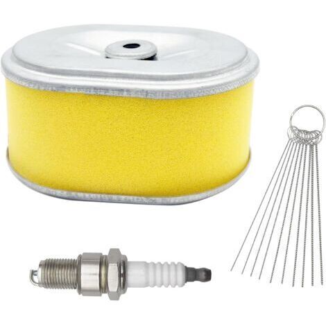 Filtre à air AFZE08 17210-ZE0-505 compatible avec les tondeuses à gazon Honda GX120 GX110 3,5 4,0 CV AM123909 MIU11464 180 220 260 vertes avec bougie d'allumage