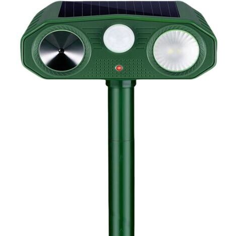 Répulsif Chat Ultrason, 3 Modes Repulsif Chat Solaire & Solaire et USB Répulsif Animaux, IP54 Étanche Repulsif Chat Exterieur avec Détecteur et Flash pour Chats Chiens Souris Ratons Animaux de Jardin (1/5)