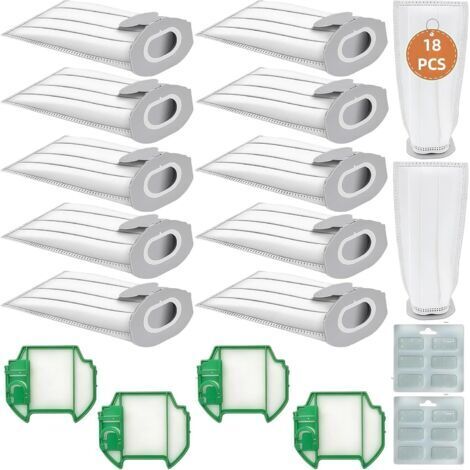 Lot de 12 sacs d'aspirateur compatibles avec Vorwerk Kobold VK7, VK7S, FP7, FP7S avec 4 filtres HEPA, kit d'accessoires pour aspirateur Vorwerk Kobold (1/5)