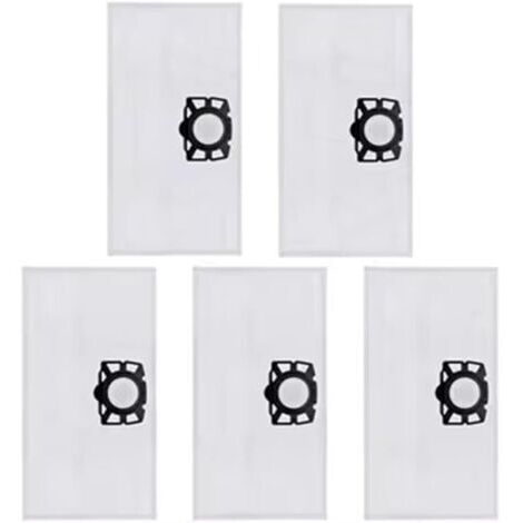 Sacs à poussière compatibles avec Karcher WD4 WD5 WD6 MV4 MV5 MV6 Haute capacité Non tissé Sacs poubelle Accessoires Blanc