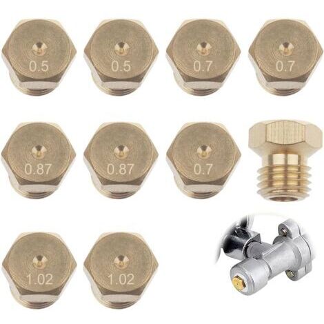 Gicleur gaz Butane Universels, 10 pièces Gicleur gaz de ville,Injecteur gaz butane pour Bruleur Gaz Gaziniere Gaz (B